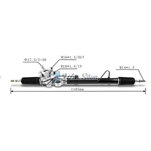 53601-TB0-P01 53601-TA0-A01 53601-TA0-A02 LHD Hydraulic Power Steering Rack For Honda ACCORD 2008-