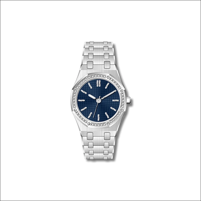 Famous Classic Women Stainless Steel Watches with setting stones