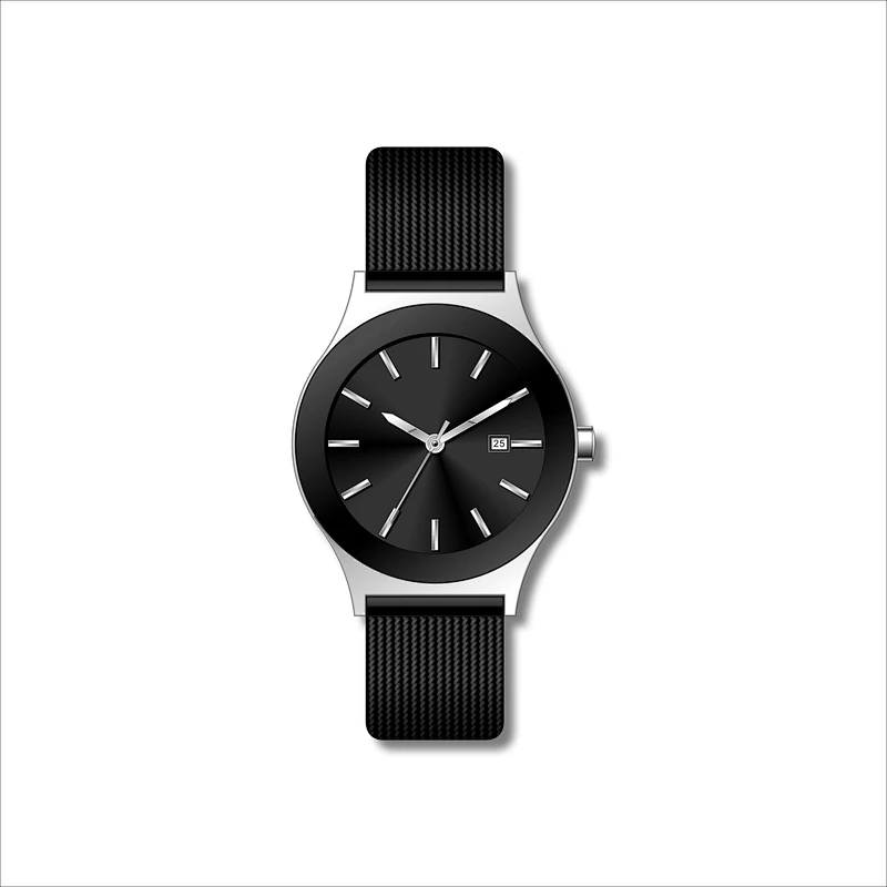 Simple Couple Stainless Steel Watches With Date