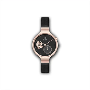 Fashion Ladies Women Stainless Steel Watch with genuine leather