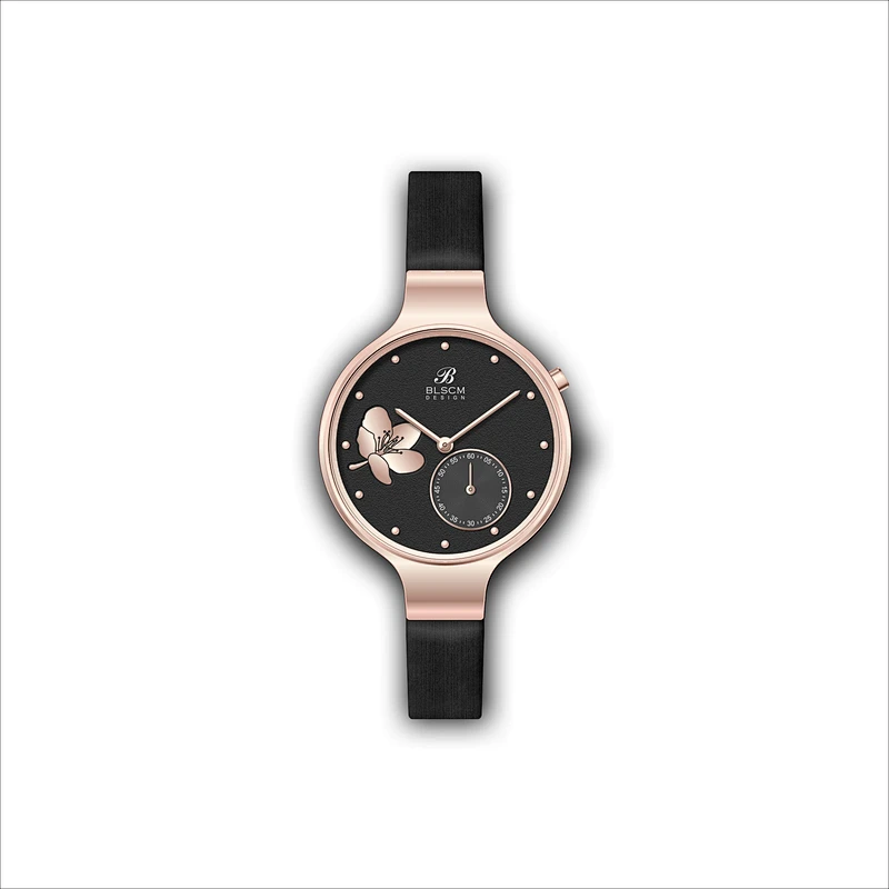 Fashion Ladies Women Stainless Steel Watch with genuine leather