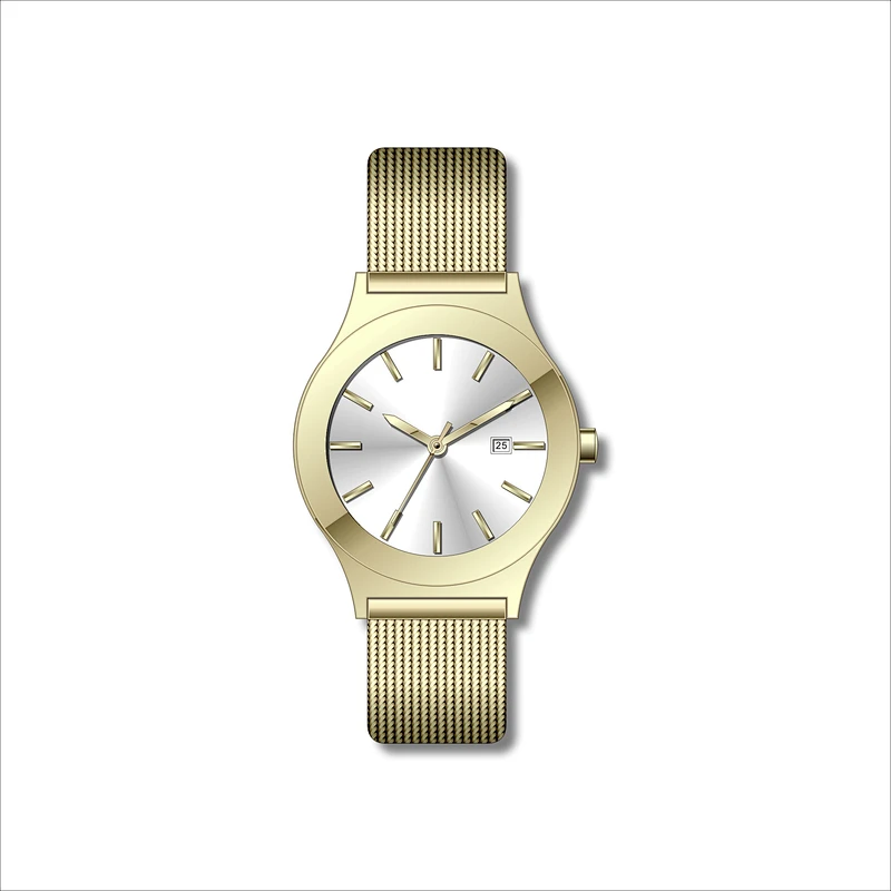Simple Couple Stainless Steel Watches With Date