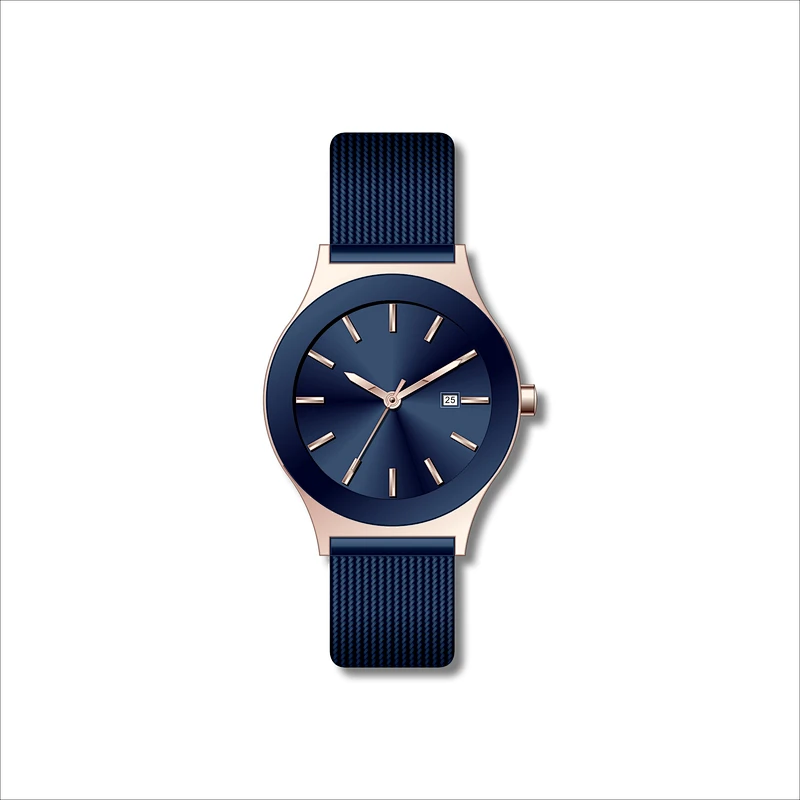 Simple Couple Stainless Steel Watches With Date
