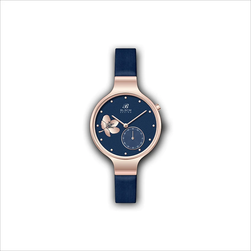 Fashion Ladies Women Stainless Steel Watch with genuine leather