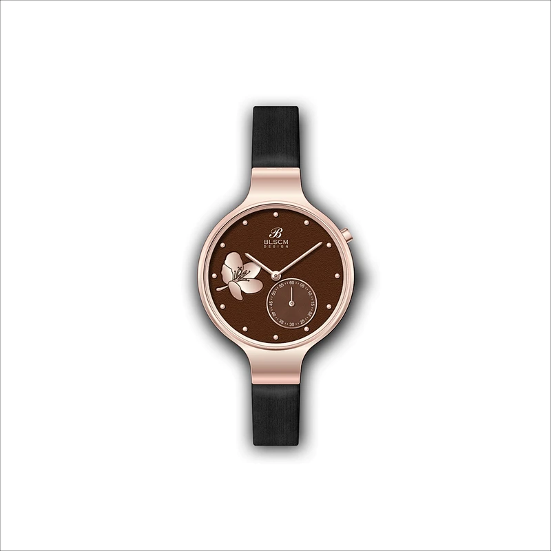 Fashion Ladies Women Stainless Steel Watch with genuine leather