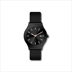 Simple Couple Stainless Steel Watches With Date