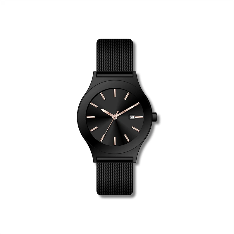 Simple Couple Stainless Steel Watches With Date