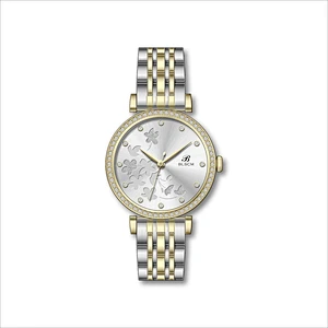 Fashion Stainless Steel Watch For Ladies with Stones
