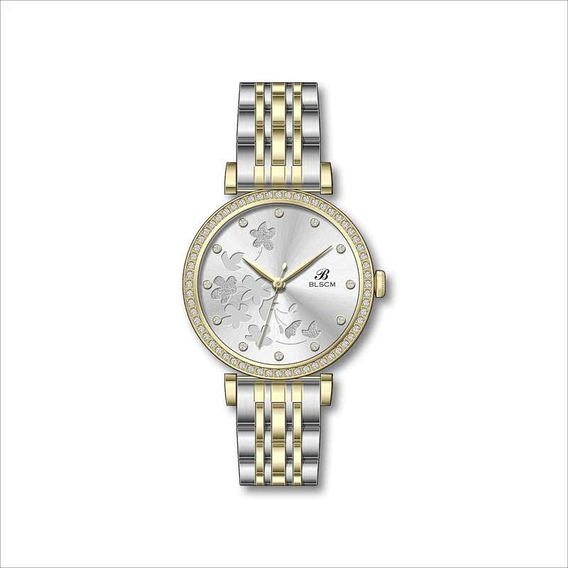 Fashion Stainless Steel Watch For Ladies with Stones