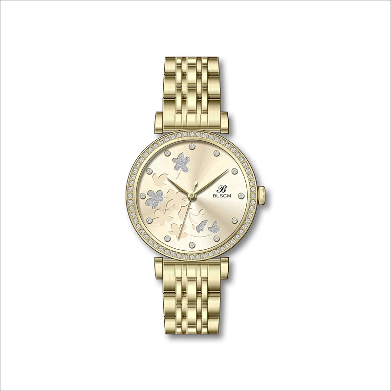 Fashion Stainless Steel Watch For Ladies with Stones