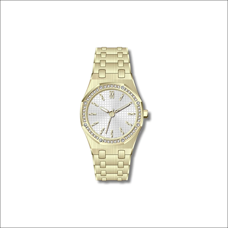 Famous Classic Women Stainless Steel Watches with setting stones