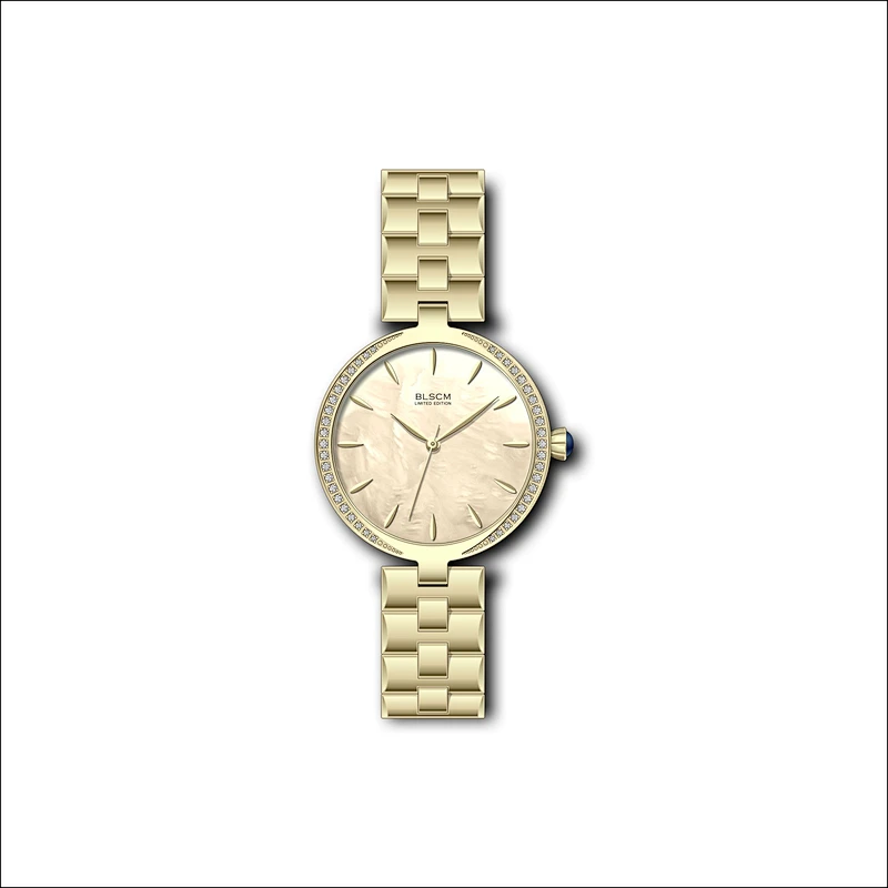 Japan Quartz Ladies Fashion Watches with setting stones