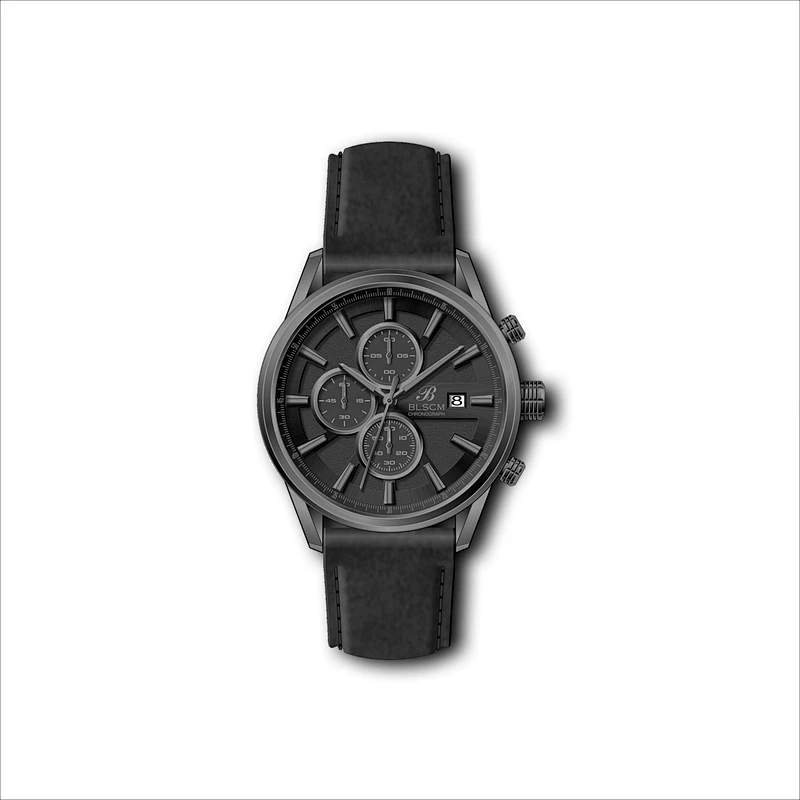 Sports Chronograph Gents Watches With Leather band
