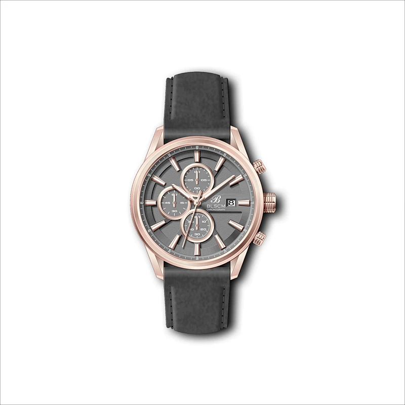 Sports Chronograph Gents Watches With Leather band