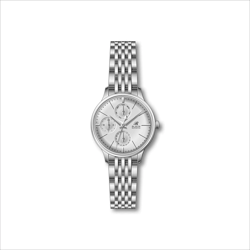 Popular Business Women Stainless Steel Multi-function Watches