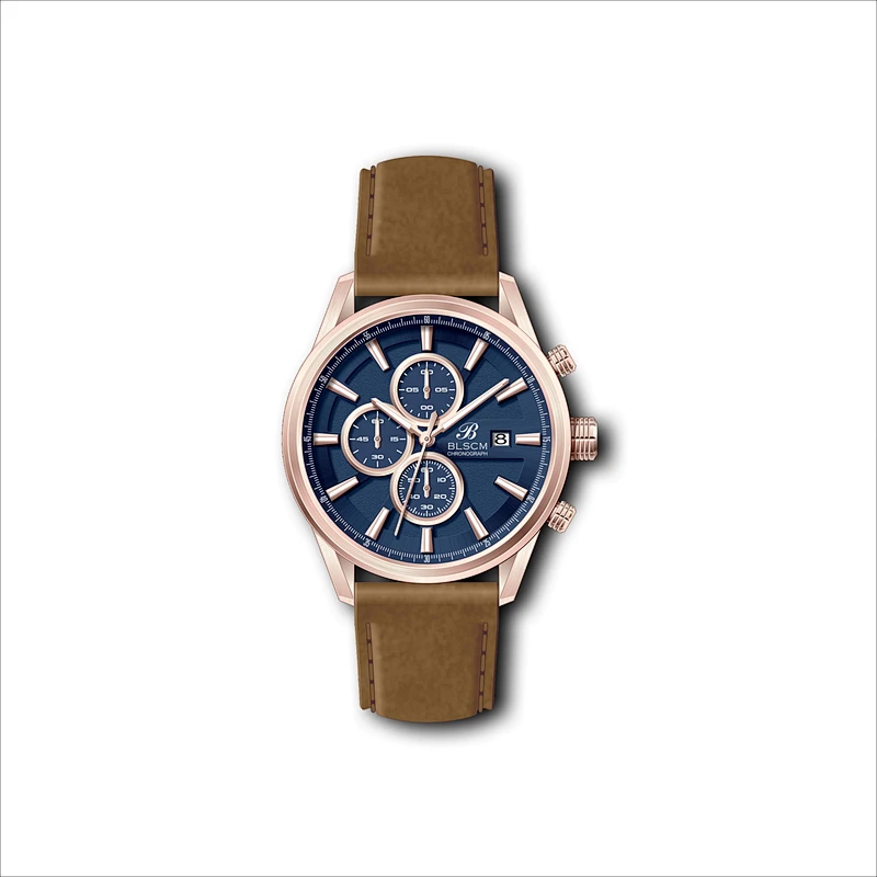 Sports Chronograph Gents Watches With Leather band