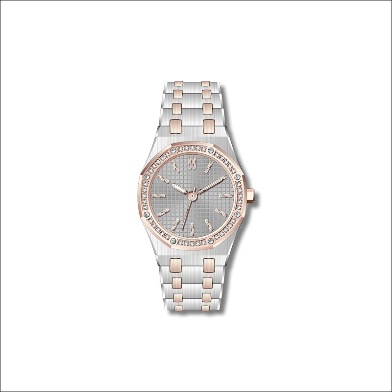 Famous Classic Women Stainless Steel Watches with setting stones