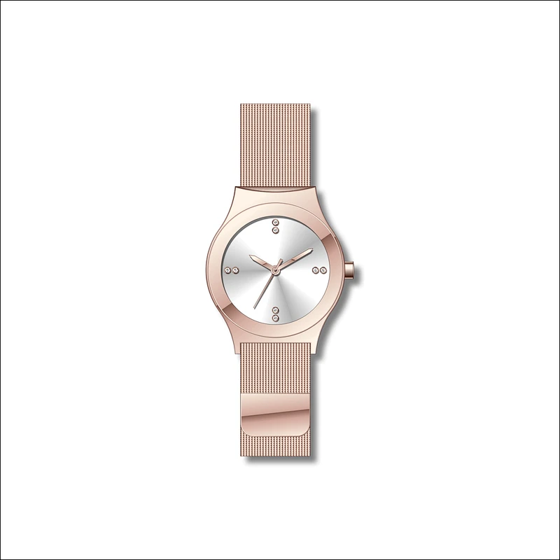 Simple couple stainless steel watches