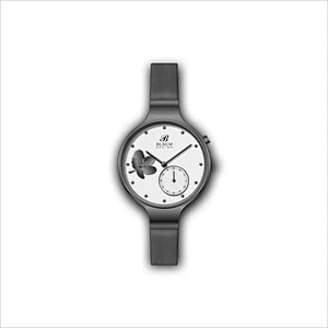 Fashion Ladies Women Stainless Steel Watch with genuine leather