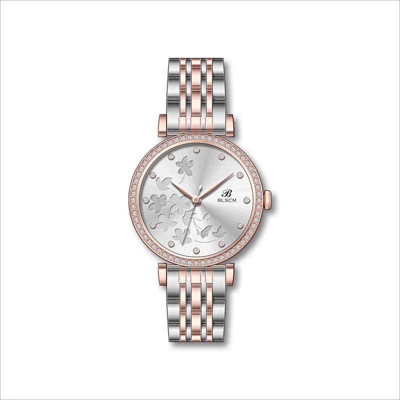 Fashion Stainless Steel Watch For Ladies with Stones