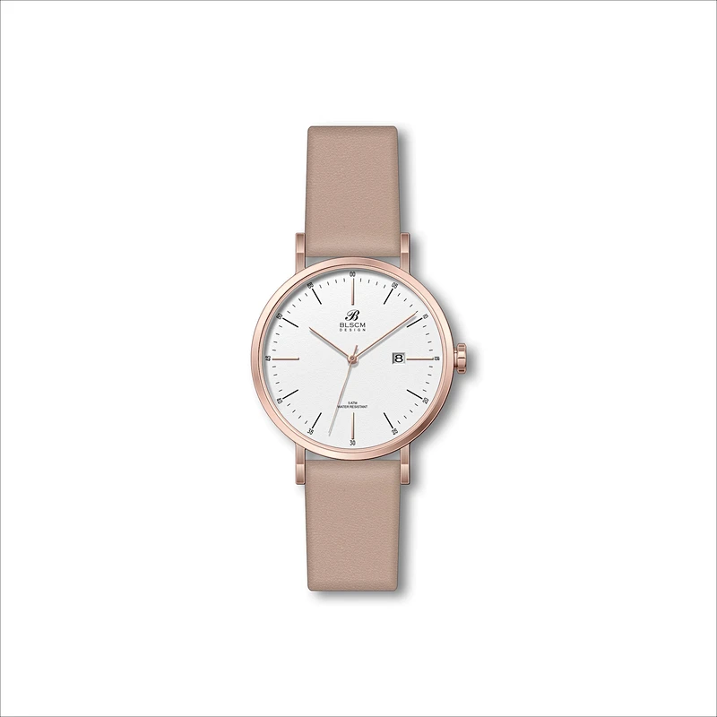 Ladies Stainless steel Watches Leather Strap