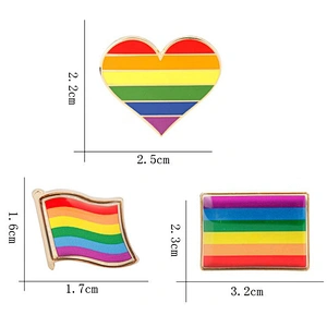 Manufacturer Custom Made Metal Pin Badges With Butterfly Clasp Rainbow Pins