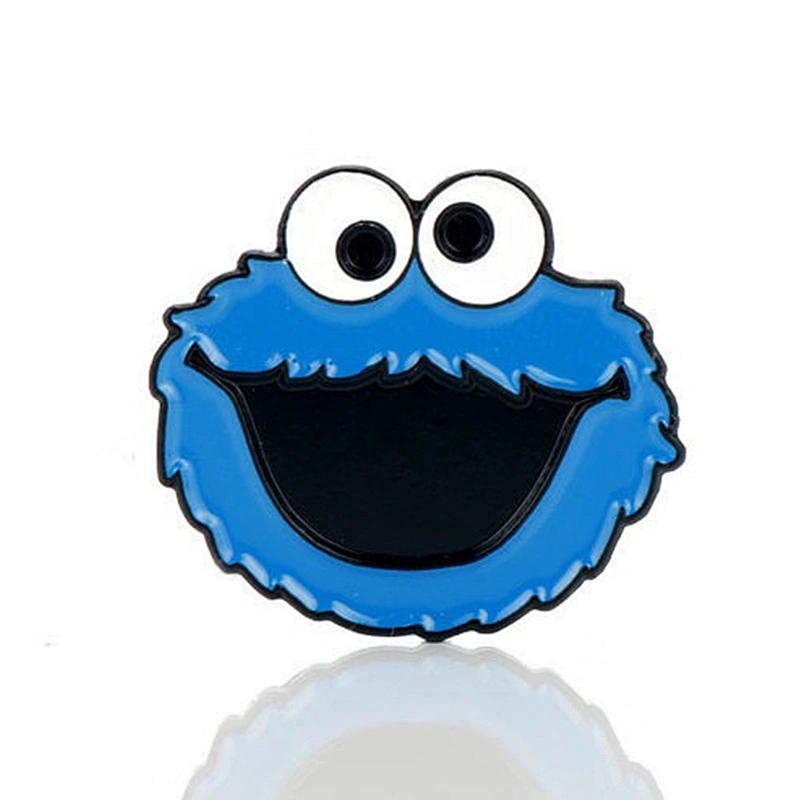 OEM Lapel Soft Enamel Badge Metal Custom Cartoon Lapel Pins Sesame Street COOKIEMONSTER Anime pin