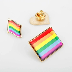 Manufacturer Custom Made Metal Pin Badges With Butterfly Clasp Rainbow Pins