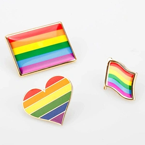 Manufacturer Custom Made Metal Pin Badges With Butterfly Clasp Rainbow Pins