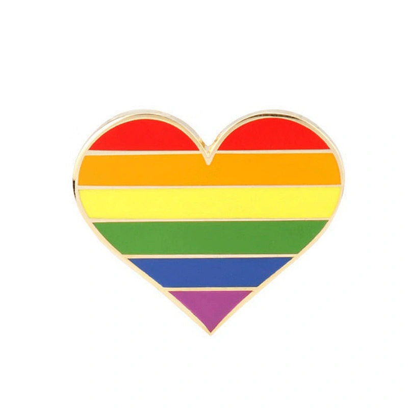 Manufacturer Custom Made Metal Pin Badges With Butterfly Clasp Rainbow Pins