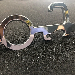 Factory wholesale EDC brass door opener/aluminum zinc alloy contactless tool custom metal keychain with touch pen bottle opener
