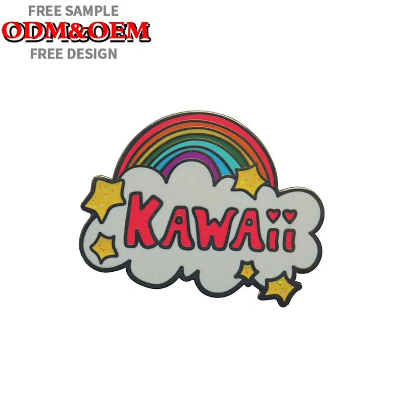 Hot Sale Custom Hard Enamel Rainbow Lapel Pin Badge