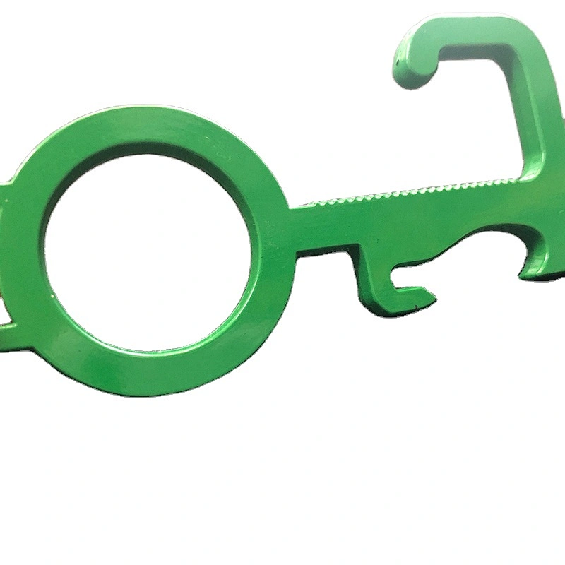 Factory Wholesale Custom Zinc Alloy Zero Contact Key chain No Touch EDC Tool Door Opener Keychain With Bottle Opener