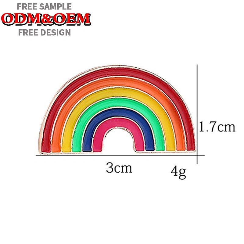 Hot Sale Custom Hard Enamel Rainbow Lapel Pin Badge