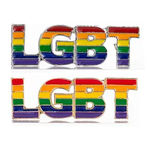 Hot Sale Custom Hard Enamel Rainbow Lapel Pin Badge