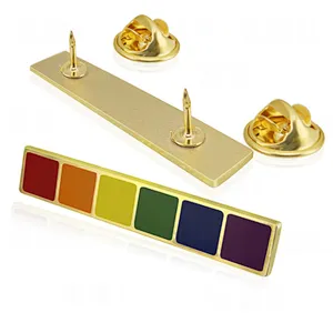 Hot Sale Custom Hard Enamel Rainbow Lapel Pin Badge