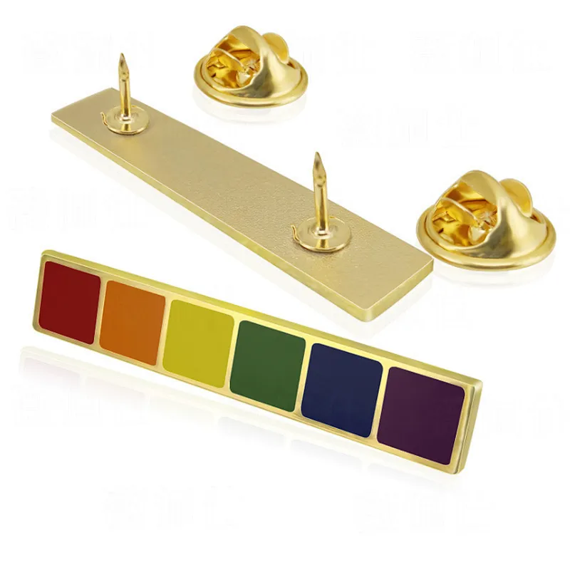 Hot Sale Custom Hard Enamel Rainbow Lapel Pin Badge