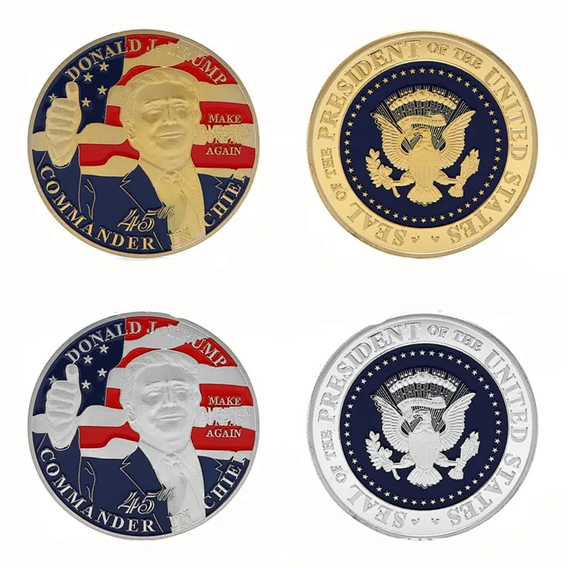 Gold plated trump Coins