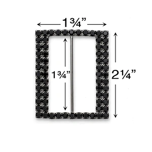 New Arrival Rectangle Rhinestone Ribbon Slider Buckles