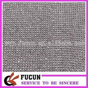 hot fix brass rhinestone mesh for garment