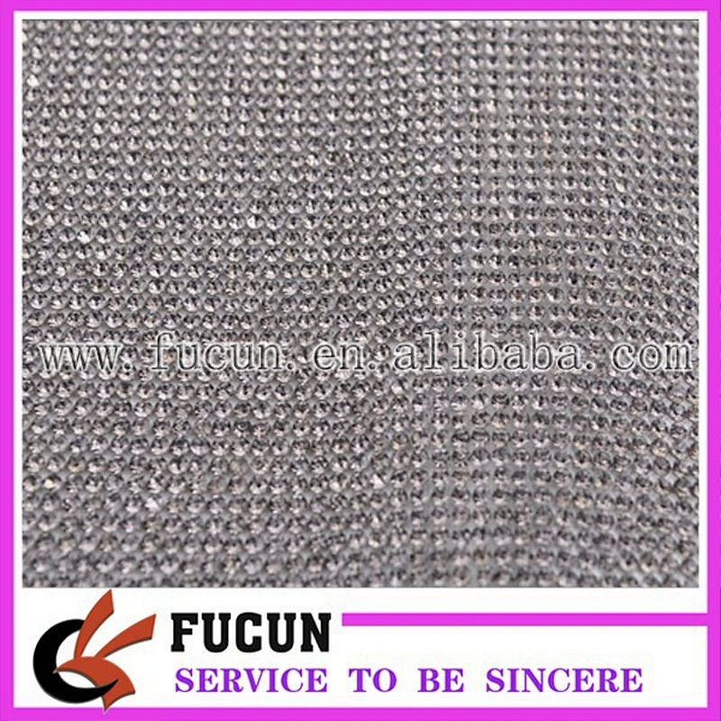hot fix brass rhinestone mesh for garment
