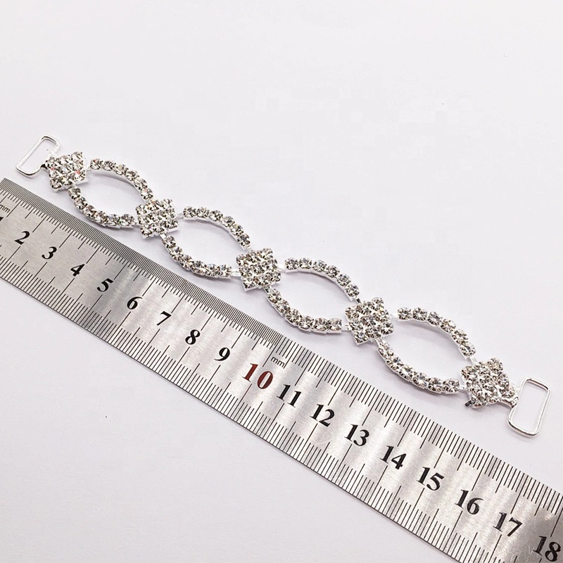 Oval Framed Rhinestone Pave Swimsuit Beauty Contest Bikini Connector