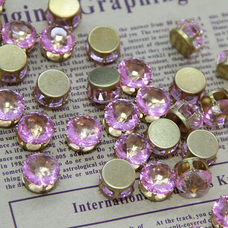 4mm 6mm 8mm 10mm gold claw setting crystal rhinestones beads wholesale