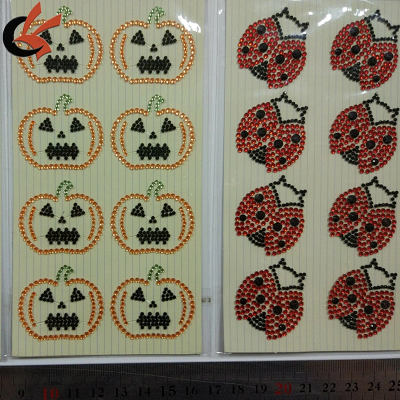 Wholesale Custom Christmas Halloween Craft Gem Self-adhesive Sticker
