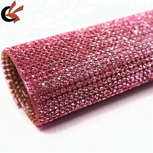 Hot Fix Rhinestone Mesh Iron On Crystal Mesh Trimming