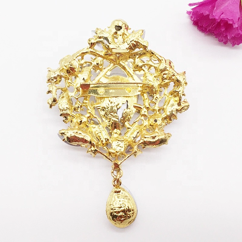Crystal Rhinestone Pamelas Wedding Headdresses Brooch for Wedding Invitation