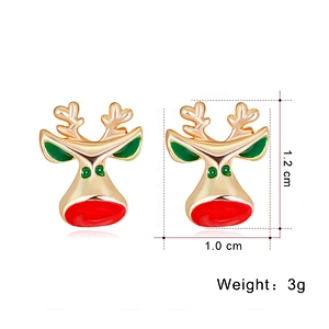 2018 Christmas Festival Jewelry Cute Reindeer  Stud Earrings