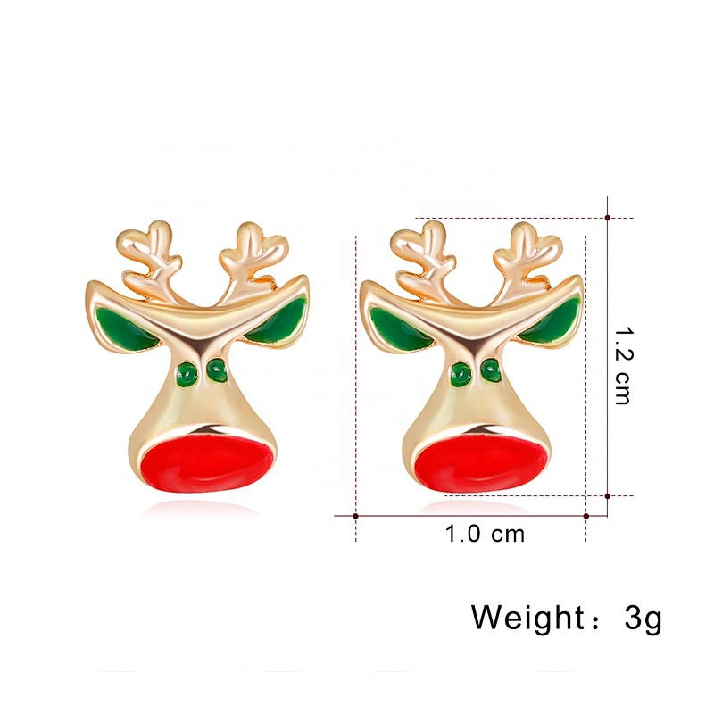 2018 Christmas Festival Jewelry Cute Reindeer  Stud Earrings