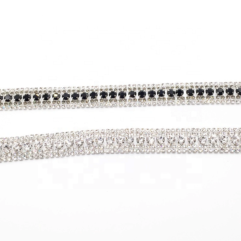 decorative rhinestone sandal chain women crystal shoe trim chain for muslim clothes
