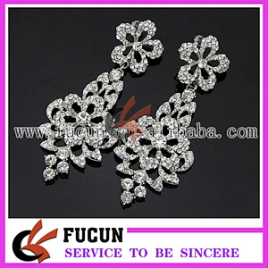 ladies earrings designs silver plated earring jewelry for party/wedding